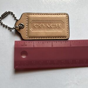 COACH Tan Fob Bag Charm Hangtag